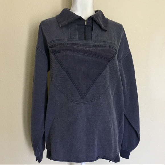 80’s Vintage Triangle Pocket Sweatshirt Distressed - Picture 2 of 8